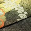 袋帯 六通柄 振袖用 正絹 花柄 桜 箔 金糸 帯 黒_画像12