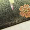 袋帯 六通柄 振袖用 正絹 花柄 桜 箔 金糸 帯 黒_画像17