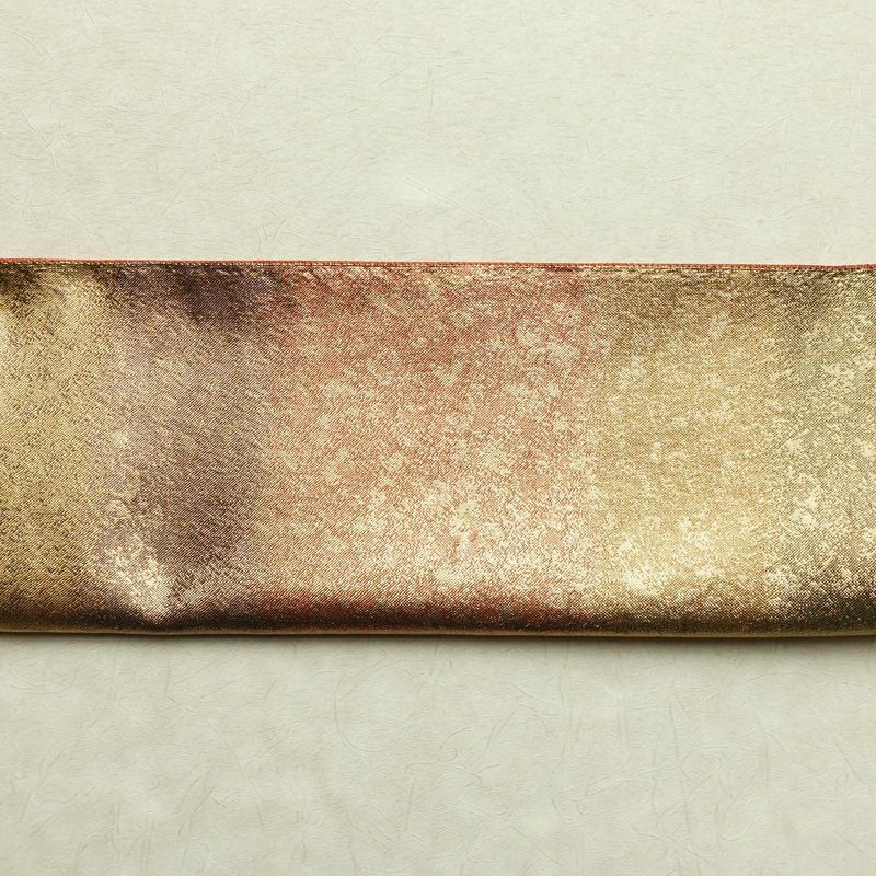 袋帯 六通柄 フォーマル用 正絹 縞柄・線柄 箔 帯 橙_画像14