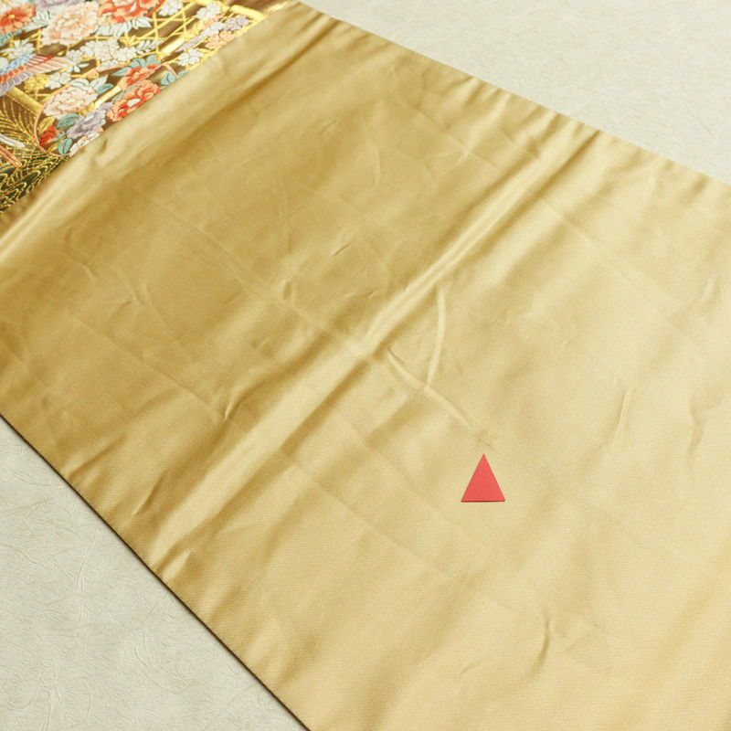 袋帯 本金箔九百錦 献上彩花輪 六通柄 フォーマル用 正絹 古典柄 箔 金糸 帯 金・銀_画像16