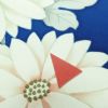 名古屋帯 塩瀬染 太鼓柄 正絹 花柄 名古屋仕立て 帯 青・紺_画像7