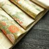 袋帯 純金箔 六通柄 良品 フォーマル用 正絹 箔 金糸 帯 クリーム_画像21