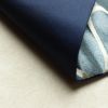 名古屋帯 六通柄 良品 正絹 流水・波柄 名古屋仕立て 箔 帯 青・紺_画像9