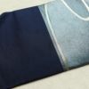名古屋帯 六通柄 良品 正絹 流水・波柄 名古屋仕立て 箔 帯 青・紺_画像14