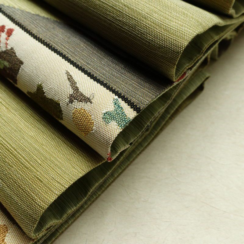 袋帯 太鼓柄 良品 一般用 正絹 花柄 帯 緑・うぐいす色_画像21