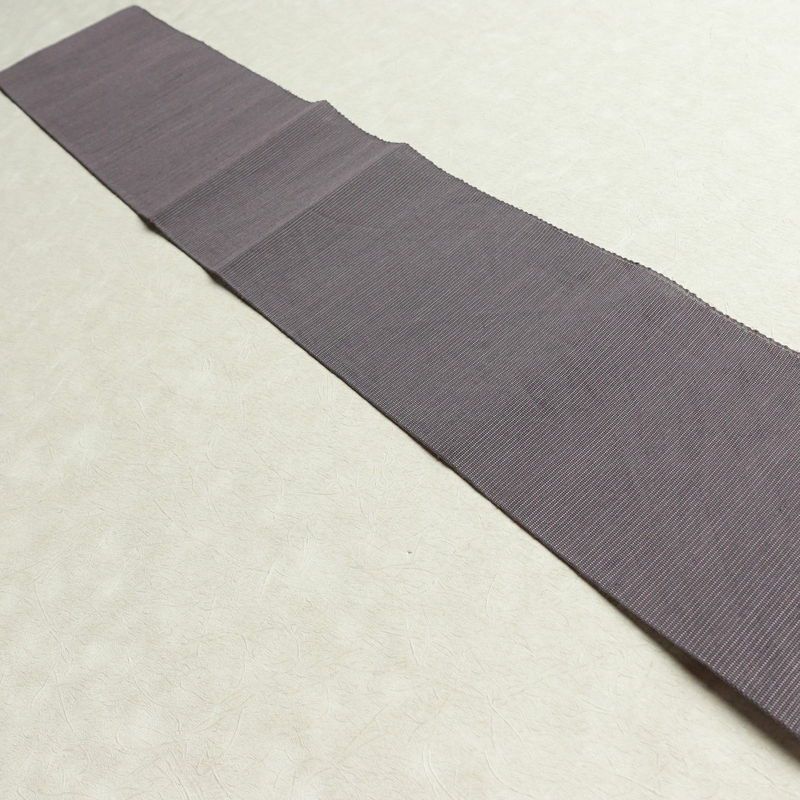 名古屋帯 太鼓柄 夏用 正絹 風景柄 名古屋仕立て 箔 帯 紫・藤色_画像15