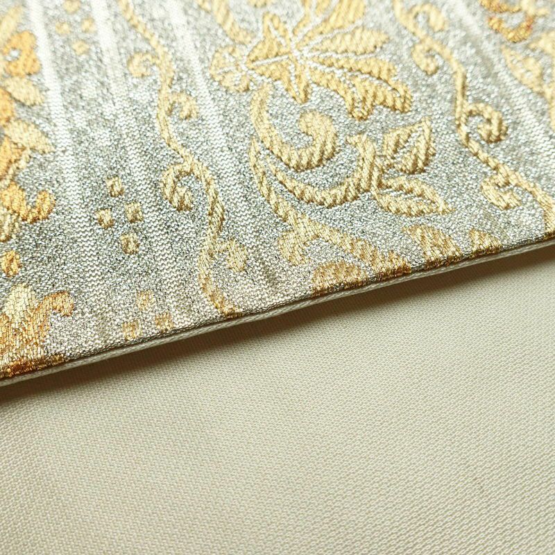 袋帯 六通柄 フォーマル用 正絹 金糸 帯 金・銀_画像12