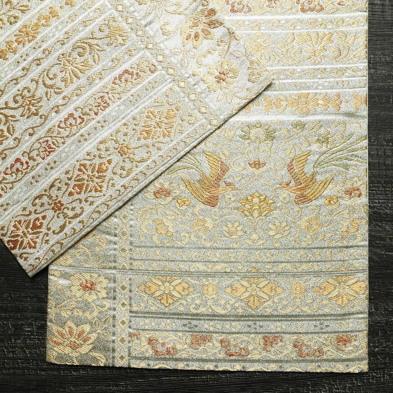 袋帯 六通柄 フォーマル用 正絹 金糸 帯 金・銀_画像13