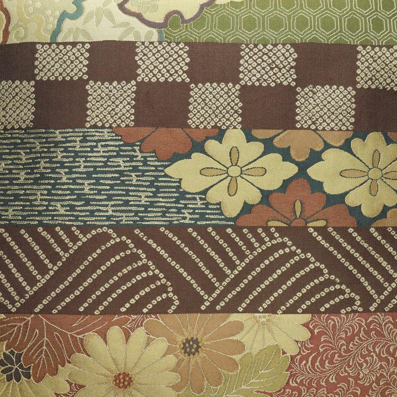 袋帯 本染麹塵 六通柄 良品 一般用 正絹 古典柄 帯 多色使い_画像2