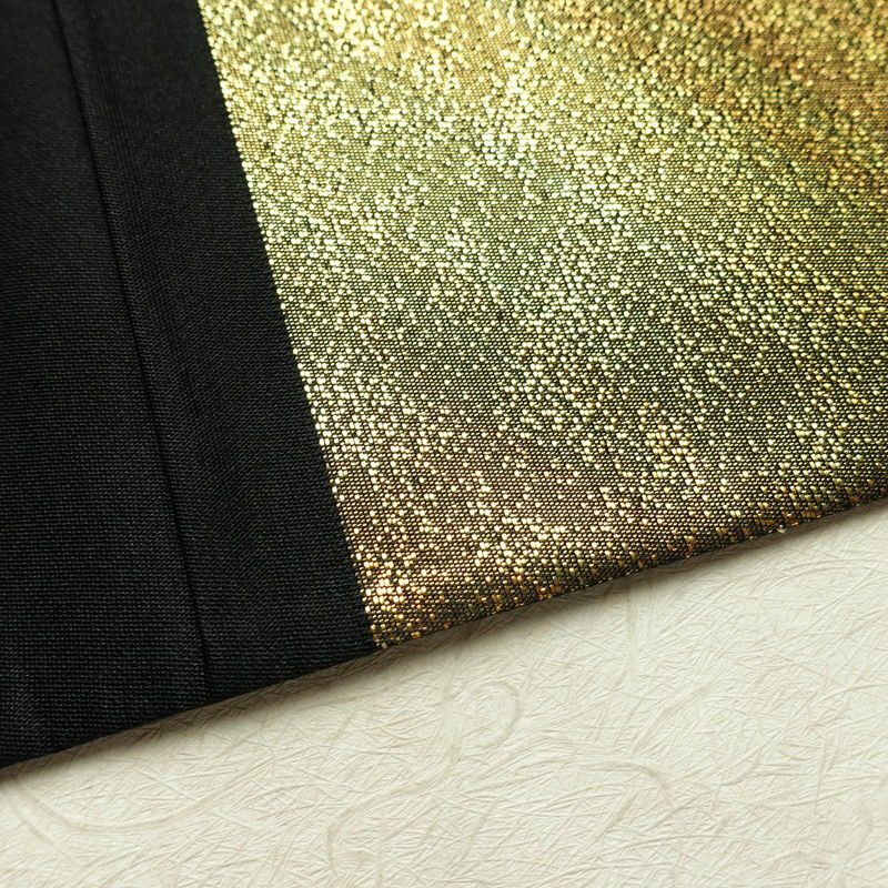 袋帯 切嵌 太鼓柄 良品 フォーマル用 正絹 木の葉・植物柄 箔 帯 緑・うぐいす色_画像17