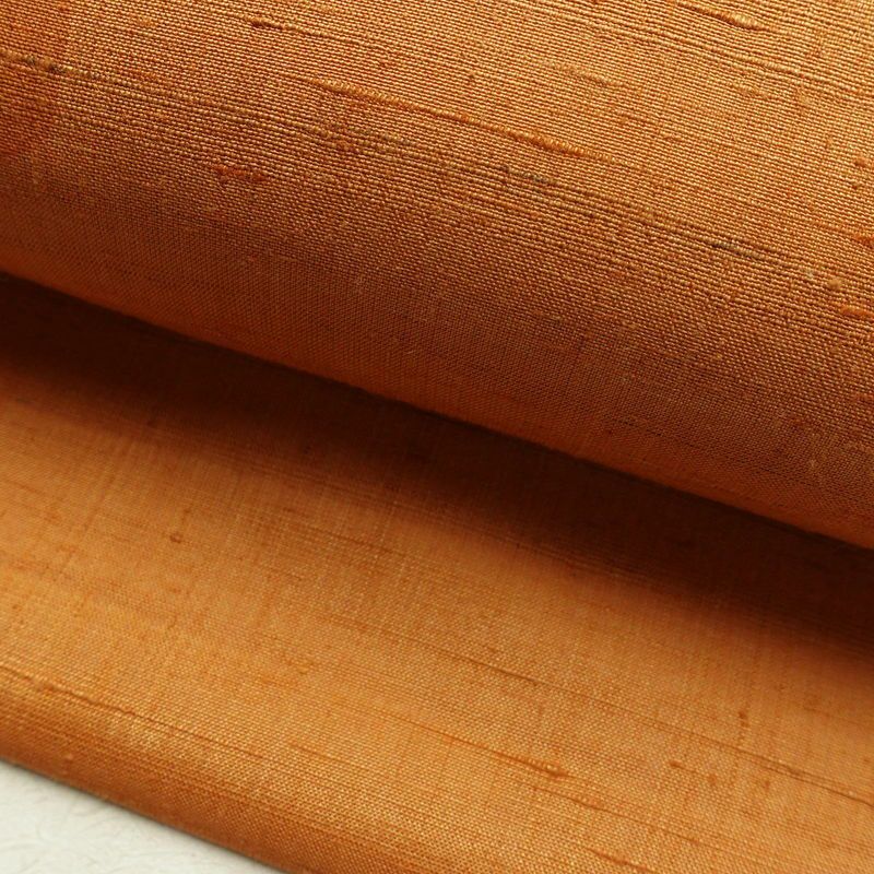 名古屋帯 紬 太鼓柄 良品 正絹 花柄 名古屋仕立て 刺繍 帯 橙_画像8