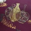 名古屋帯 太鼓柄 良品 正絹 その他の柄 通し仕立て 箔 刺繍 金糸 帯 紫・藤色_画像3
