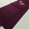 名古屋帯 太鼓柄 良品 正絹 その他の柄 通し仕立て 箔 刺繍 金糸 帯 紫・藤色_画像8