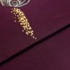 名古屋帯 太鼓柄 良品 正絹 その他の柄 通し仕立て 箔 刺繍 金糸 帯 紫・藤色_画像12