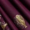 名古屋帯 太鼓柄 良品 正絹 その他の柄 通し仕立て 箔 刺繍 金糸 帯 紫・藤色_画像19