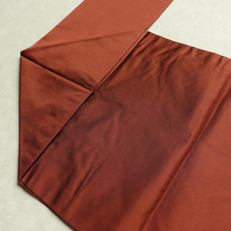 名古屋帯 太鼓柄 正絹 花柄 万寿菊 名古屋仕立て 箔 帯 茶_画像18