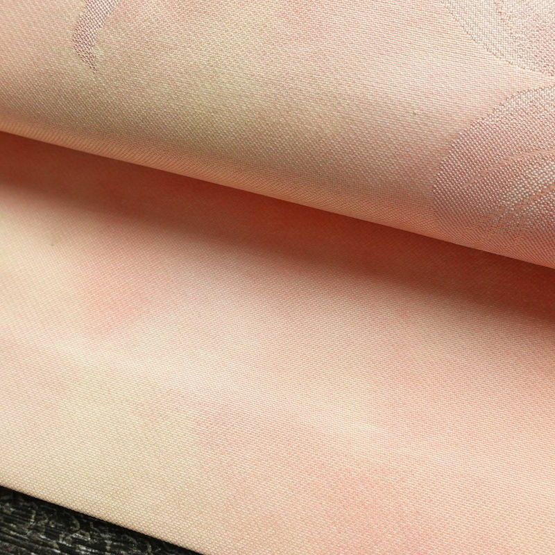 名古屋帯 太鼓柄 良品 正絹 花柄 名古屋仕立て 銀糸 ピンク_画像8