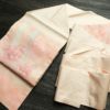 名古屋帯 太鼓柄 良品 正絹 花柄 名古屋仕立て 銀糸 ピンク_画像19