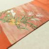 名古屋帯 太鼓柄 良品 正絹 木の葉・植物柄 名古屋仕立て 帯 ピンク_画像11