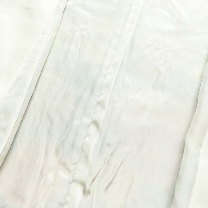 小紋 正絹 花柄 袷仕立て 身丈152cm 裄丈66.5cm 一部しつけ糸付き 着物 青・紺_画像18