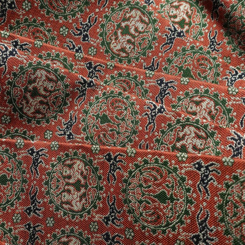 名古屋帯 全通柄 美品 正絹 幾何学柄・抽象柄 名古屋仕立て 帯 ピンク_画像16