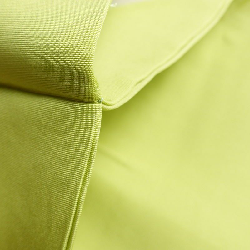 名古屋帯 太鼓柄 良品 金駒刺繍 正絹 花柄 名古屋仕立て 金彩 帯 緑・うぐいす色_画像20