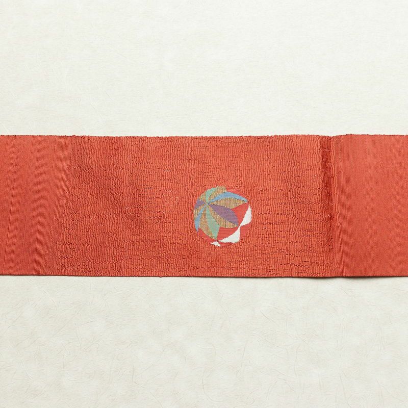 名古屋帯 太鼓柄 美品 正絹 名古屋仕立て 鞠 帯 ピンク_画像14