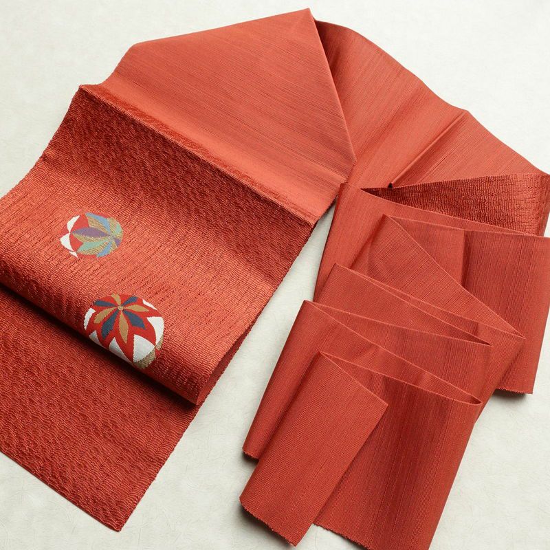 名古屋帯 太鼓柄 美品 正絹 名古屋仕立て 鞠 帯 ピンク_画像19