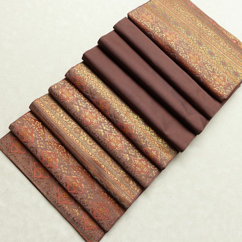 袋帯 六通柄 フォーマル用 正絹 縞柄・線柄 箔 帯 紫・藤色_画像18