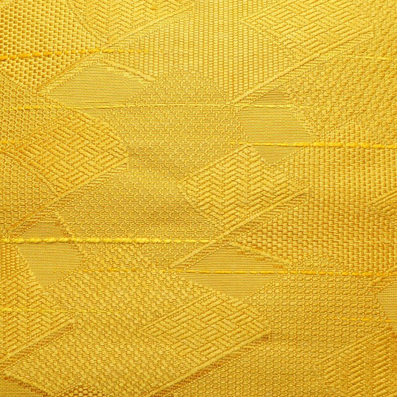 名古屋帯 全通柄 正絹 古典柄 松葉仕立て 帯 黄・黄土色_画像2