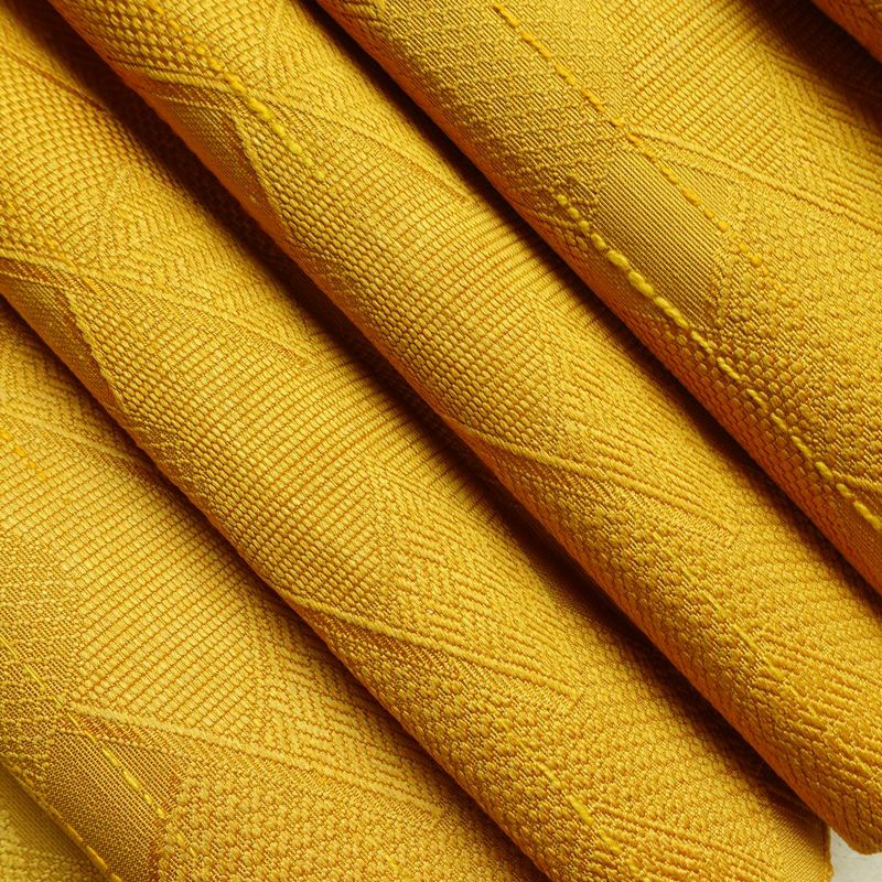 名古屋帯 全通柄 正絹 古典柄 松葉仕立て 帯 黄・黄土色_画像20