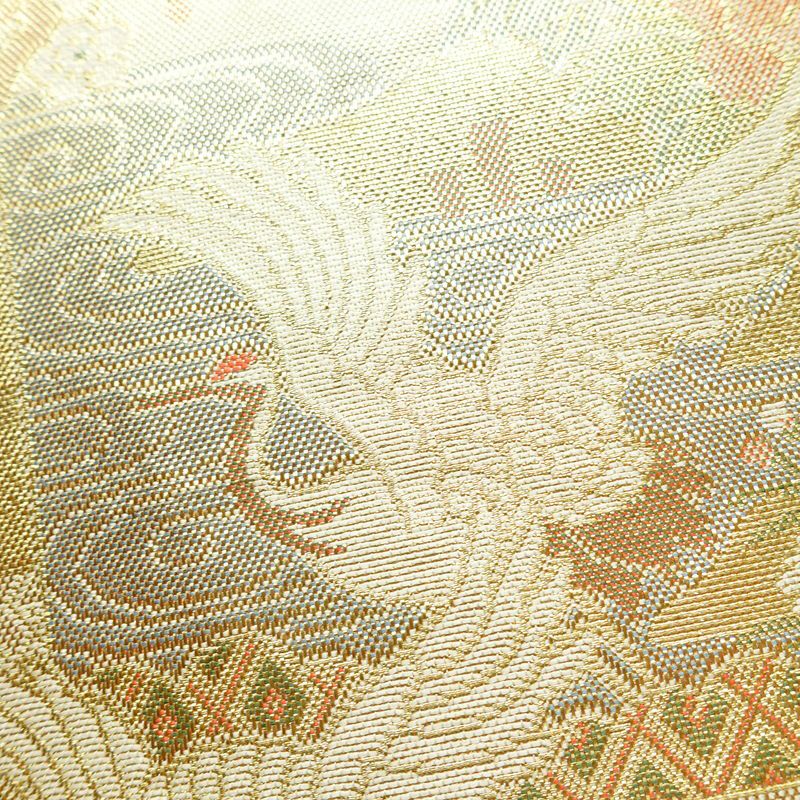 袋帯 六通柄 フォーマル用 正絹 古典柄 箔 帯 金・銀_画像4