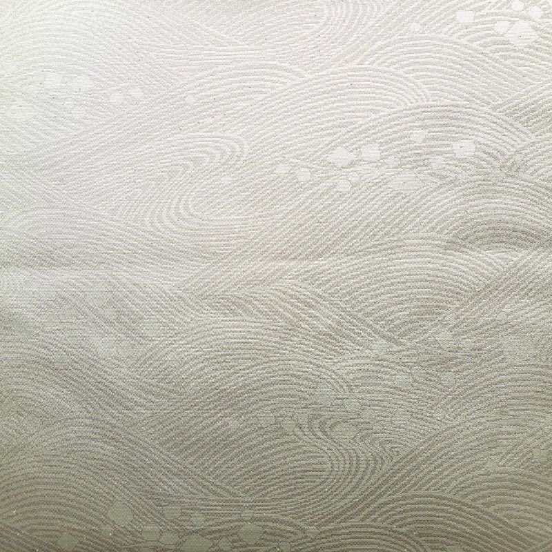 袋帯 全通柄 フォーマル用 正絹 流水・波柄 箔 帯 金・銀_画像2