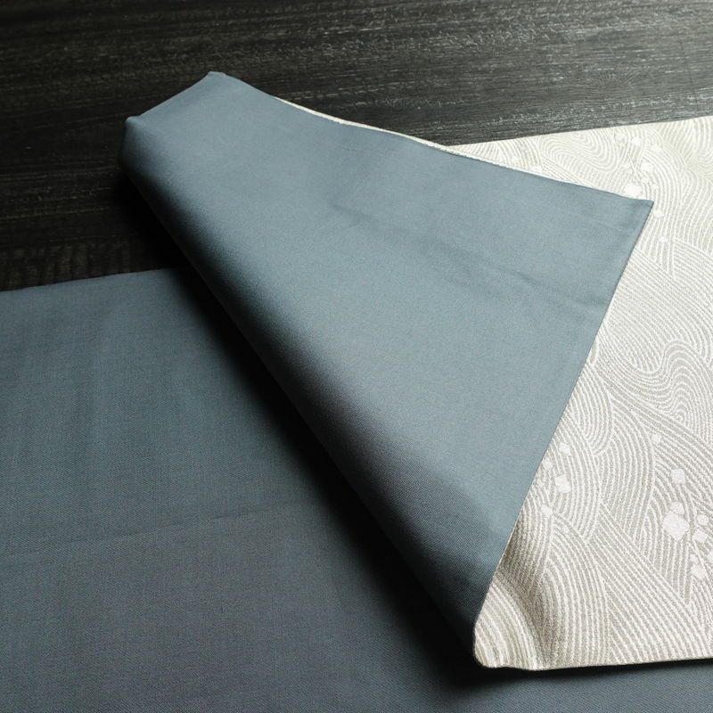 袋帯 全通柄 フォーマル用 正絹 流水・波柄 箔 帯 金・銀_画像9