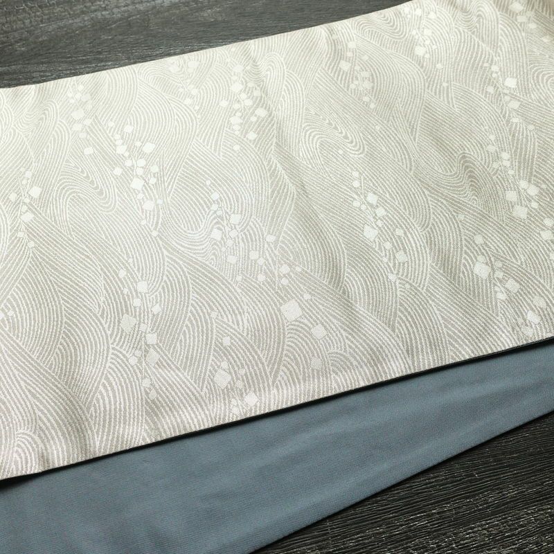 袋帯 全通柄 フォーマル用 正絹 流水・波柄 箔 帯 金・銀_画像10