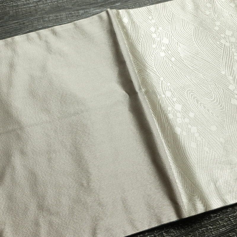 袋帯 全通柄 フォーマル用 正絹 流水・波柄 箔 帯 金・銀_画像17