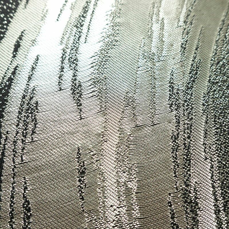 袋帯 六通柄 良品 フォーマル用 正絹 流水・波柄 箔 帯 黒_画像4