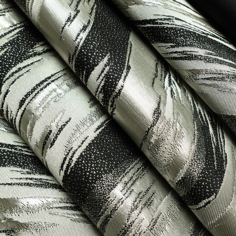 袋帯 六通柄 良品 フォーマル用 正絹 流水・波柄 箔 帯 黒_画像21