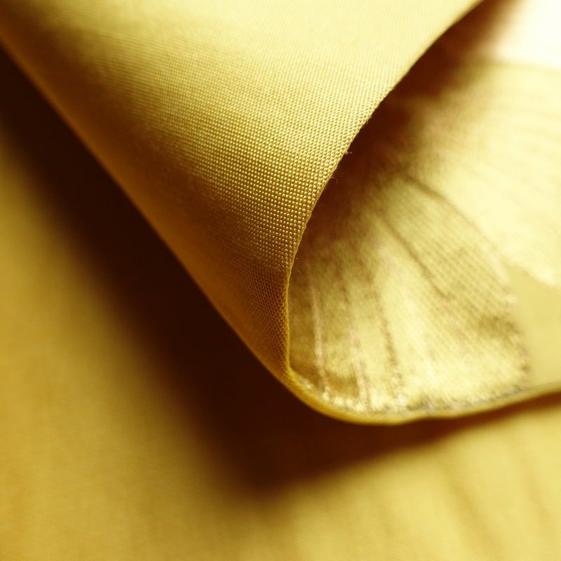 袋帯 六通柄 フォーマル用 正絹 花柄 箔 帯 黄・黄土色_画像10