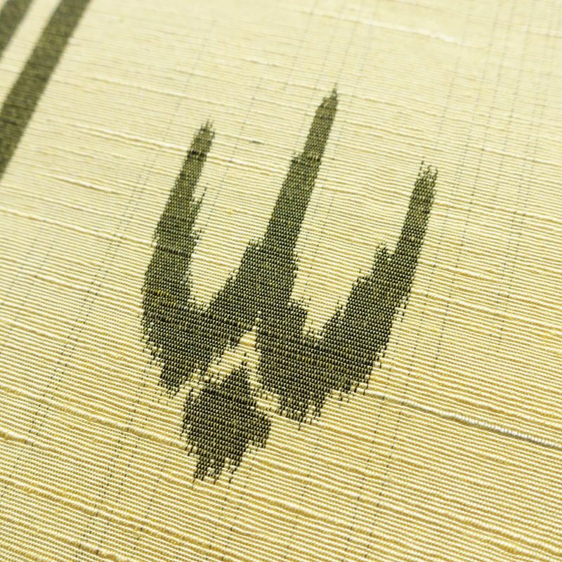 袋帯 全通柄 一般用 正絹 人物・動物柄 帯 クリーム_画像3