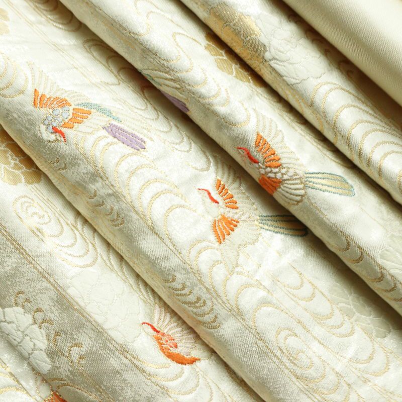 袋帯 六通柄 フォーマル用 正絹 人物・動物柄 箔 金糸 帯 白_画像21