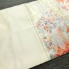 袋帯 六通柄 フォーマル用 正絹 古典柄 箔 刺繍 帯 亀甲 扇面 松 クリーム_画像16