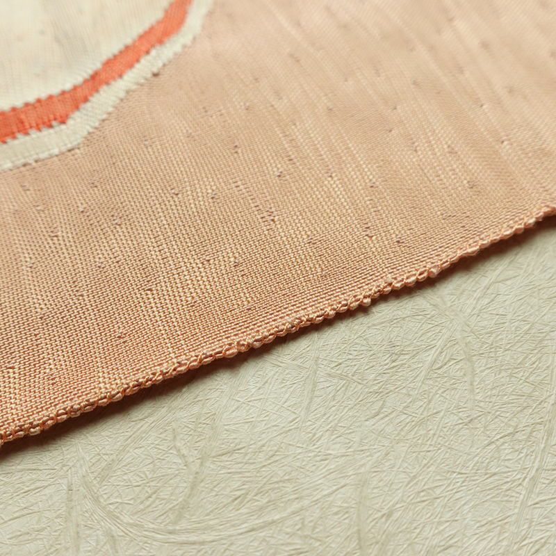 名古屋帯 太鼓柄 正絹 木の葉・植物柄 名古屋仕立て 帯 ピンク_画像13