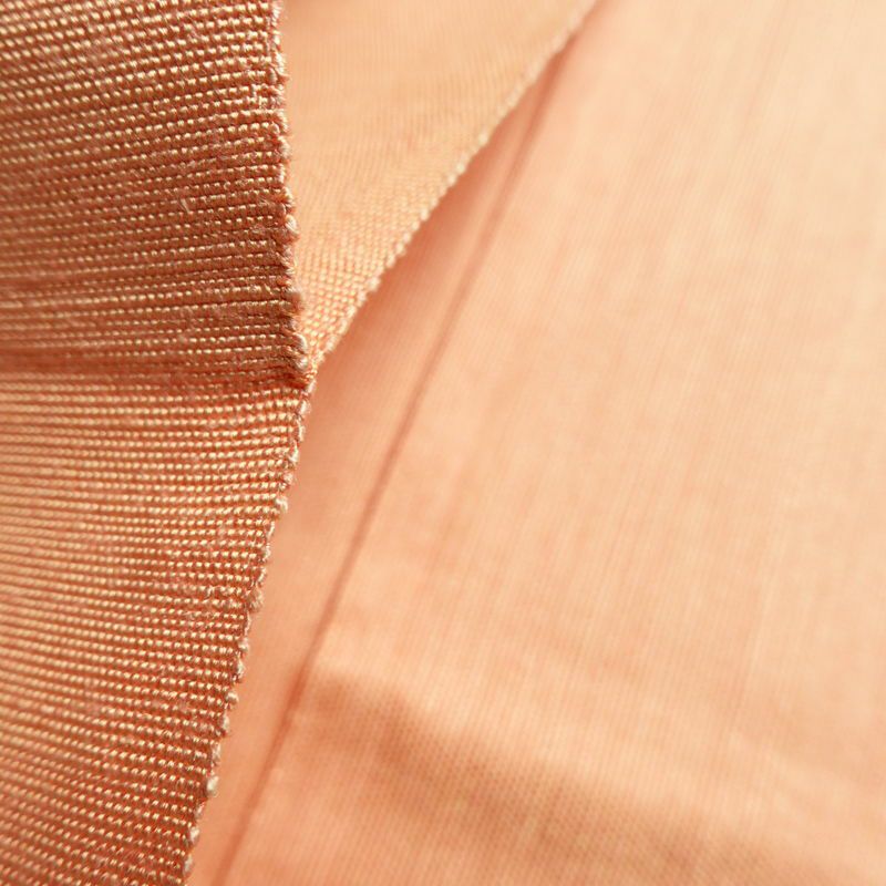 名古屋帯 太鼓柄 正絹 木の葉・植物柄 名古屋仕立て 帯 ピンク_画像20