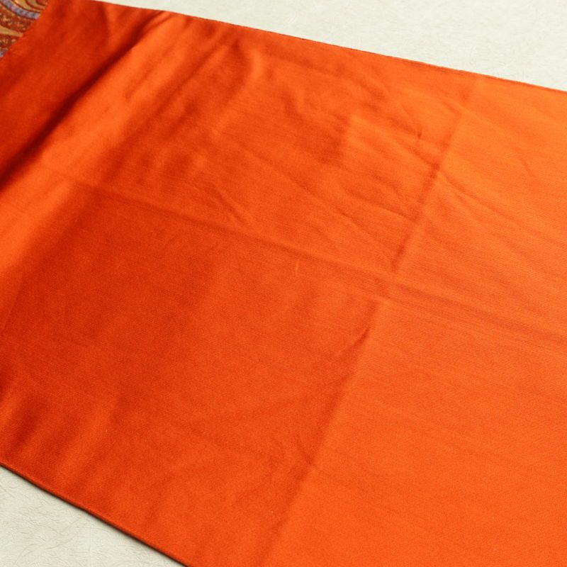 袋帯 六通柄 純金箔 24K フォーマル用 正絹 幾何学柄・抽象柄 箔 帯 橙_画像18