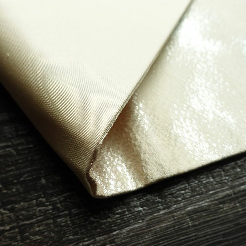 名古屋帯 太鼓柄 美品 正絹 花柄 名古屋仕立て 箔 帯 白_画像10