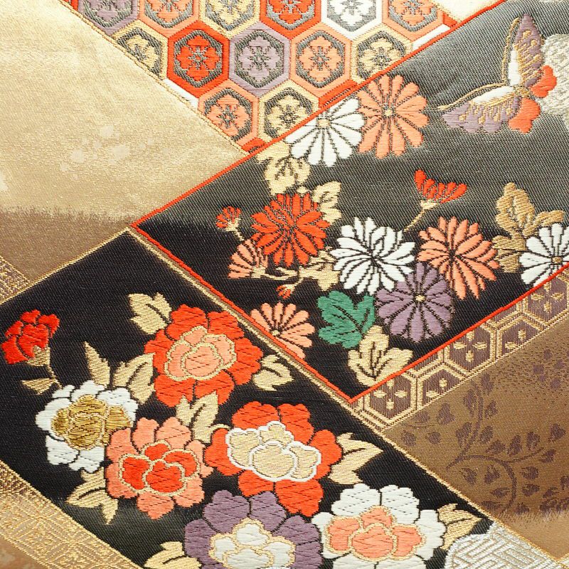 袋帯 六通柄 良品 フォーマル用 正絹 古典柄 箔 金糸 帯 多色使い_画像2