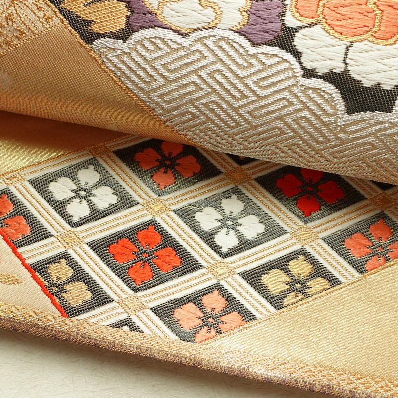 袋帯 六通柄 良品 フォーマル用 正絹 古典柄 箔 金糸 帯 多色使い_画像7