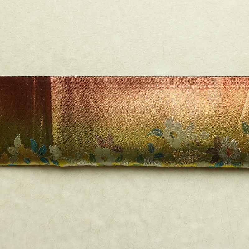 袋帯 六通柄 良品 フォーマル用 正絹 花柄 箔 帯 多色使い_画像14