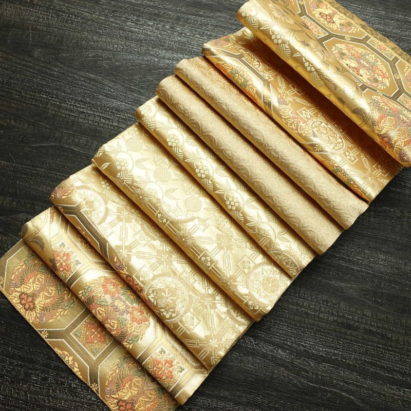 袋帯 金彩正倉院 六通柄 良品 フォーマル用 正絹 幾何学柄・抽象柄 箔 帯 金・銀_画像19